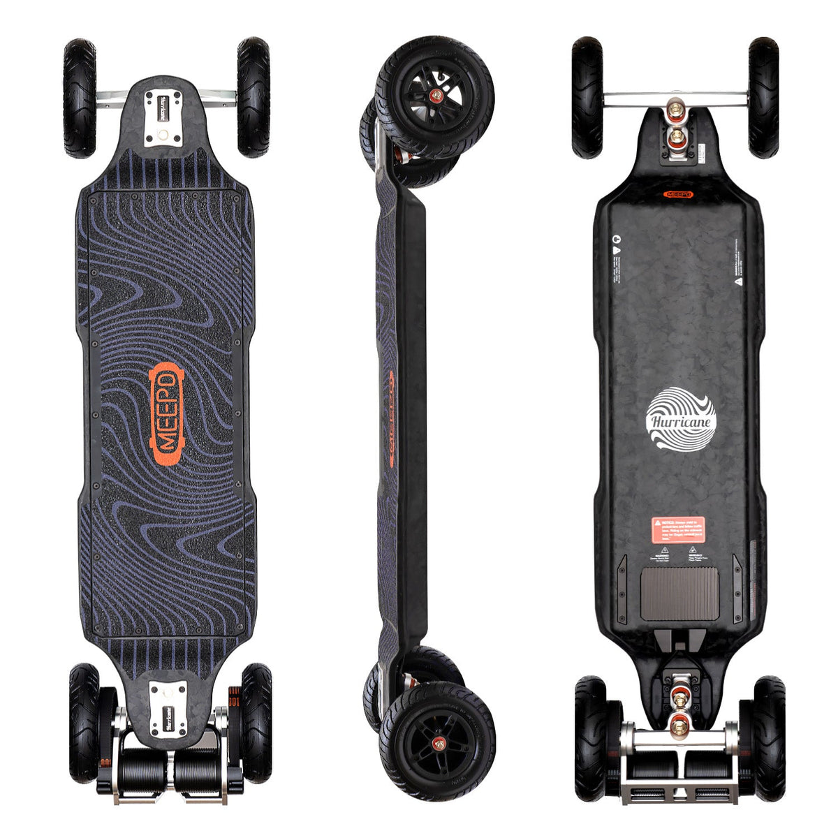 Meepo Hurricane Ultra — Skateboard électrique all terrain — 65 km autonomie