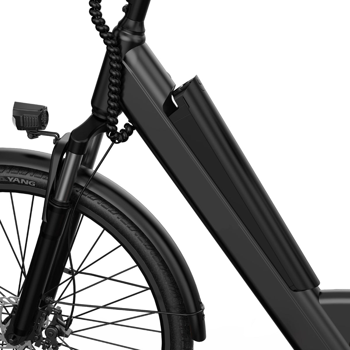 Urlife E26 noir, détail du guidon, de l’écran LCD et des commandes