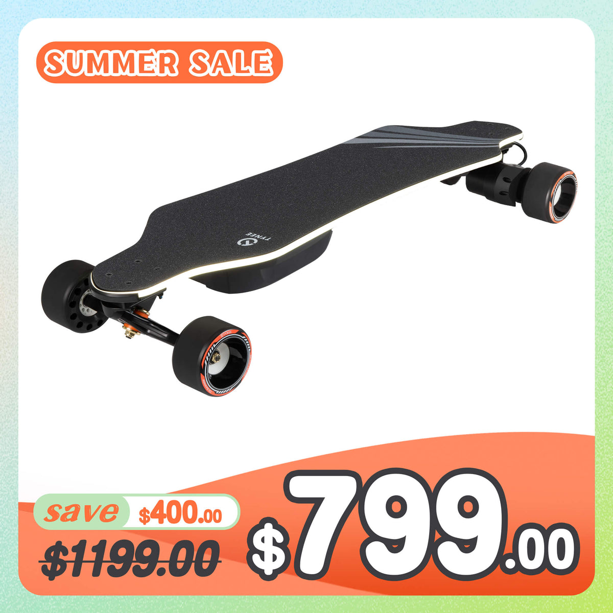 Tynee Ultra X Pro — Skateboard électrique longboard — 60 km autonomie
