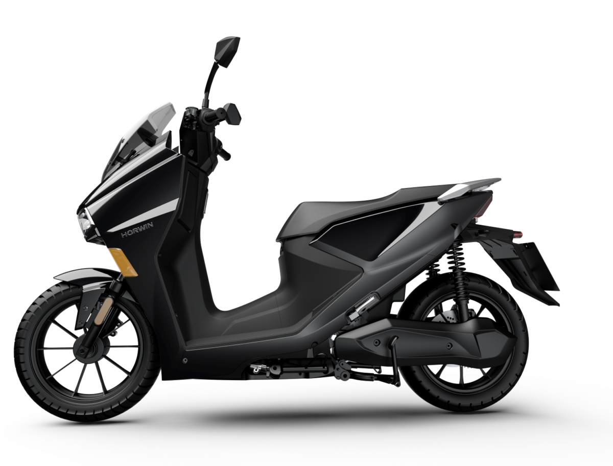 Horwin SK3 noir, vue latérale complète