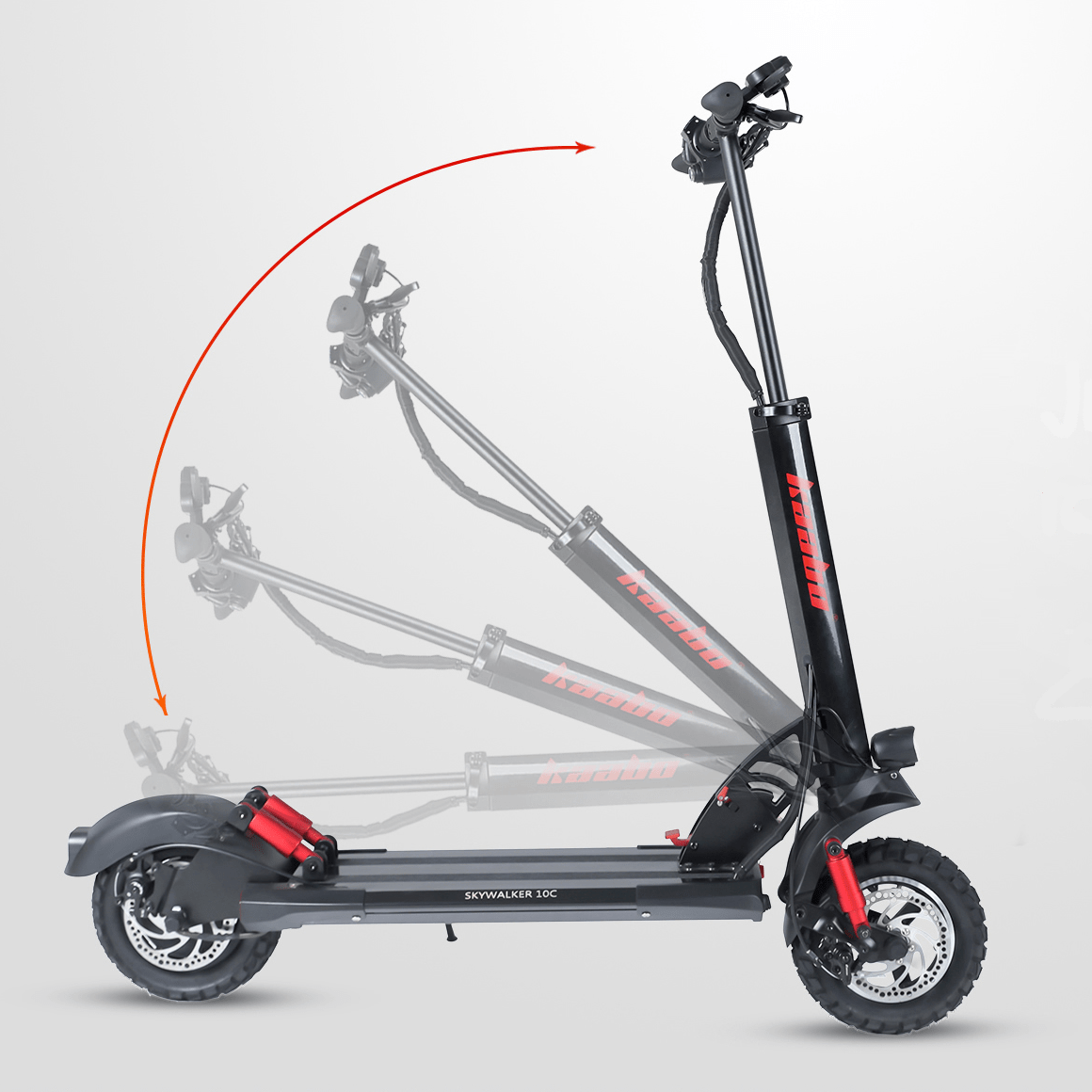 Kaabo Skywalker 10C — systeme de pliage