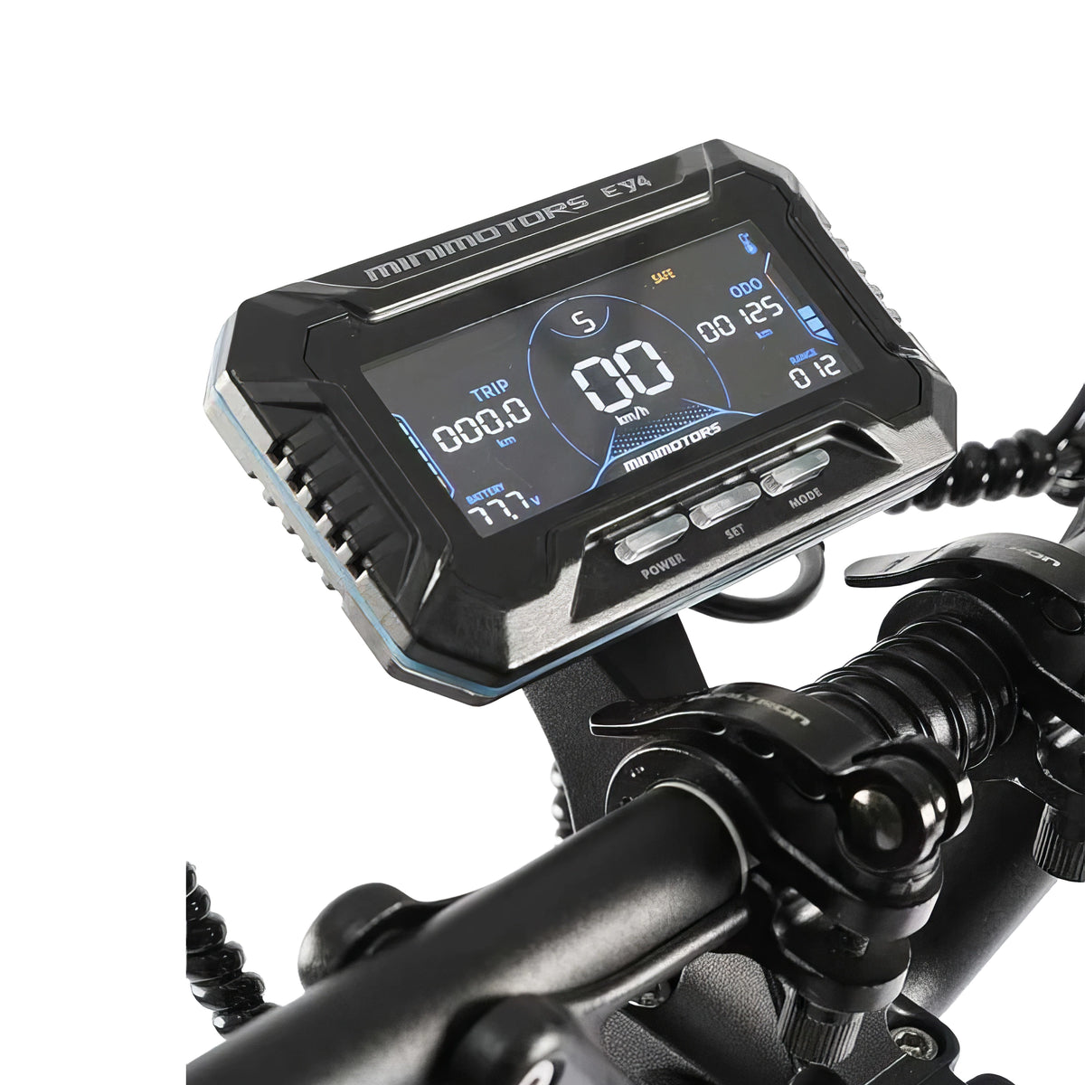 Dualtron Ultra 2 Upgrade — gros plan de l’écran EY4 et des commandes