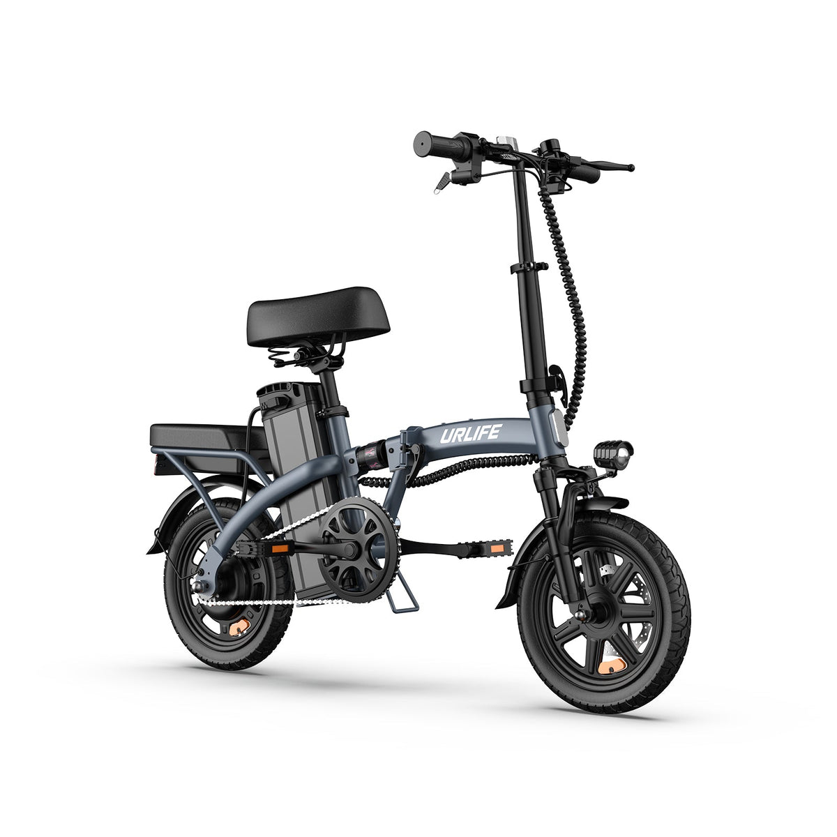 URLIFE F1L noir, vue latérale trois-quarts sur fond blanc