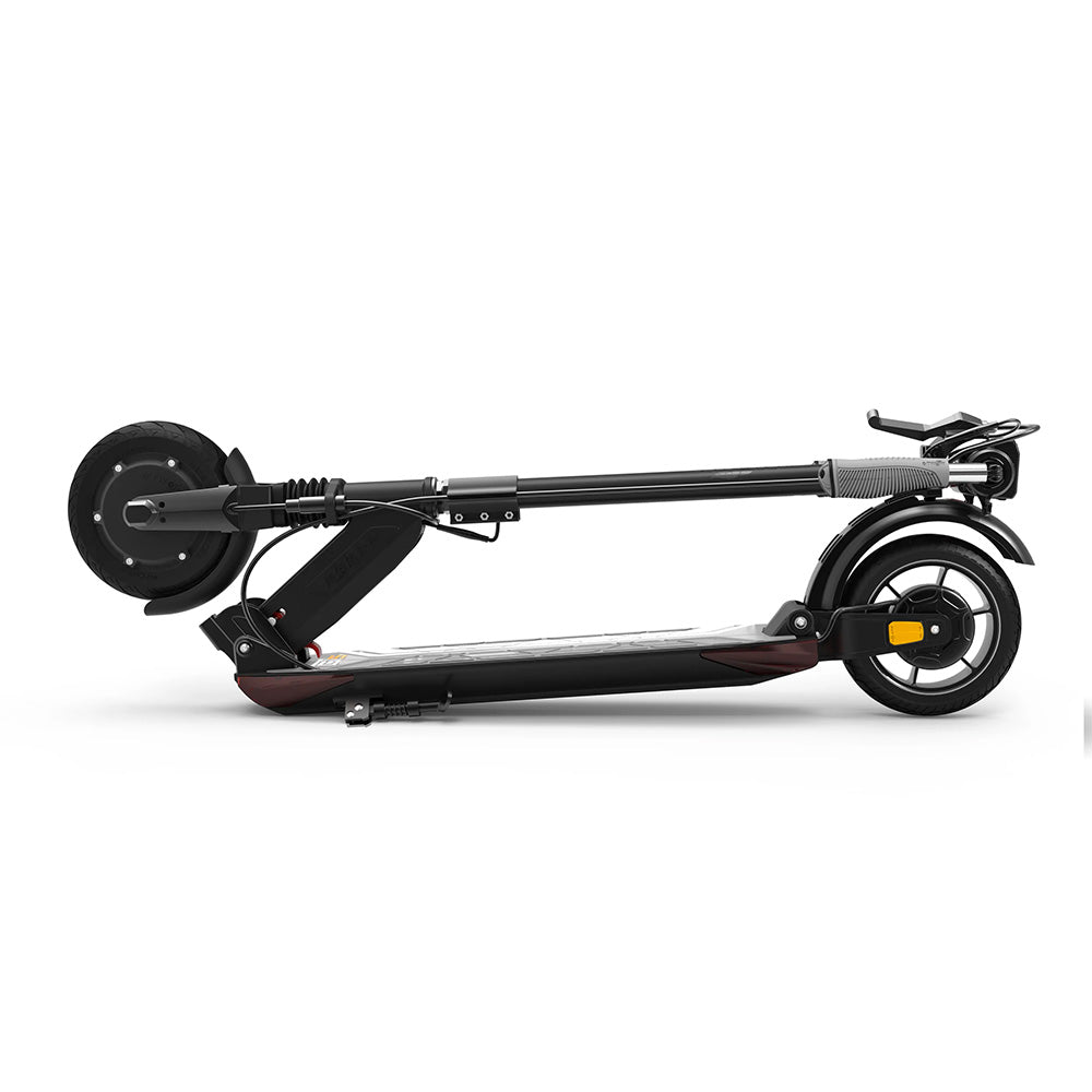 E-TWOW GT Sport noire, trottinette électrique pliée vue de côté