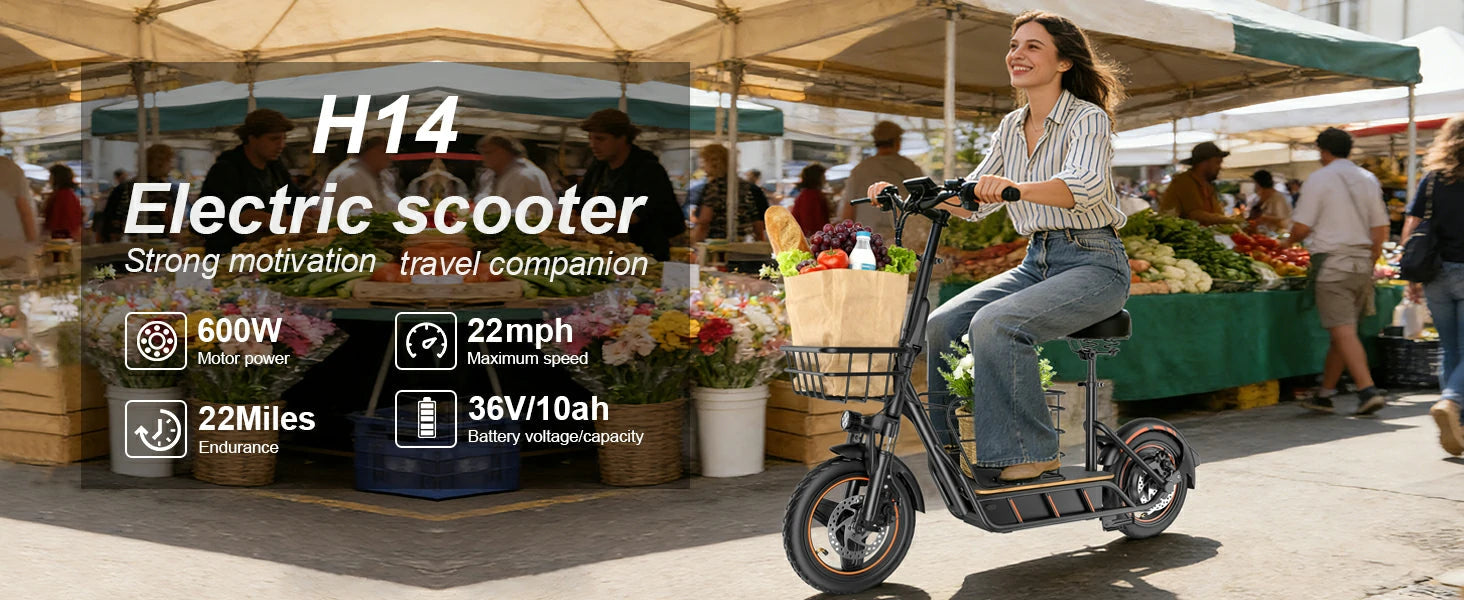 Scootidoo H14 trottinette electrique — vue 4