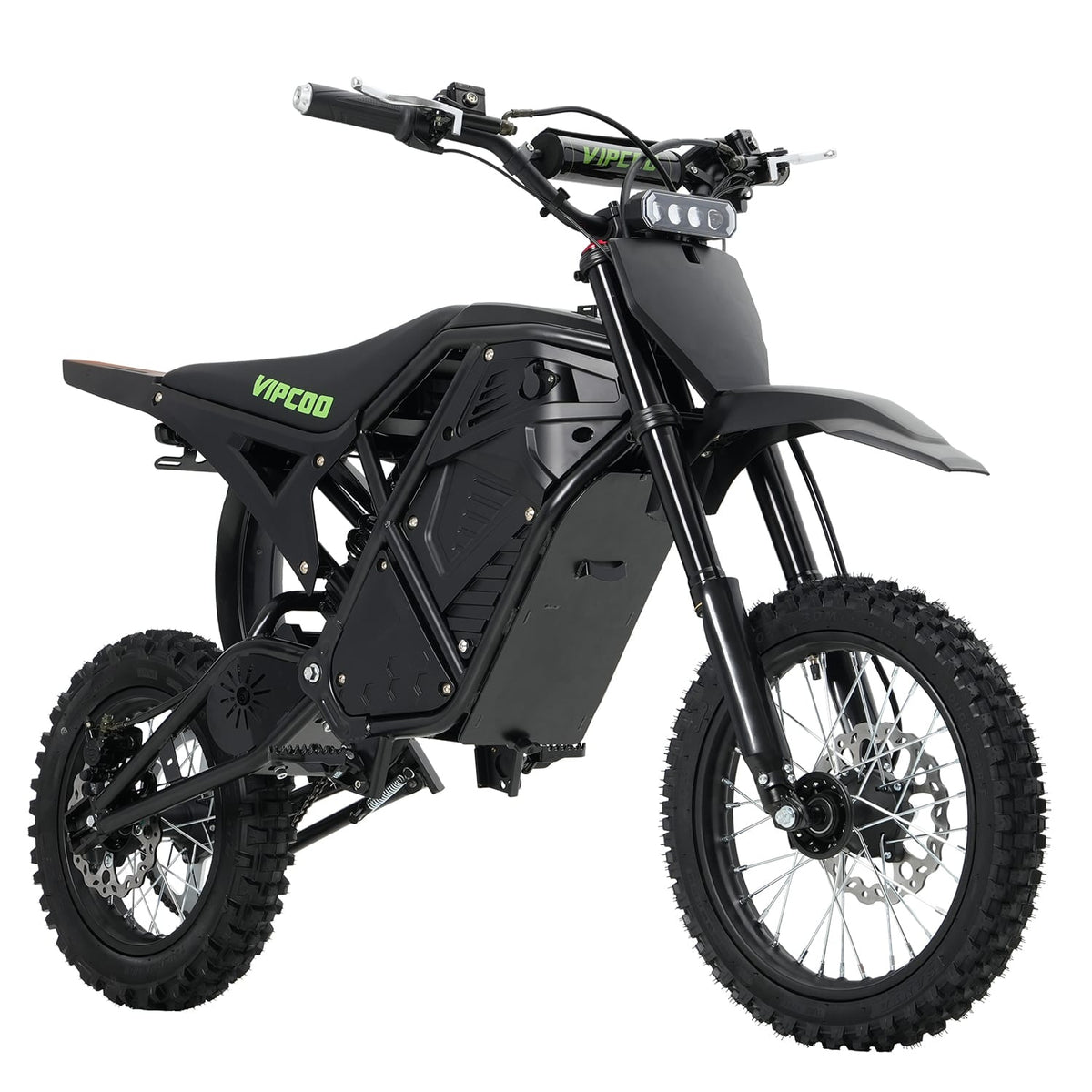 VIPCOO H3 noire, vue trois quarts avant sur fond blanc