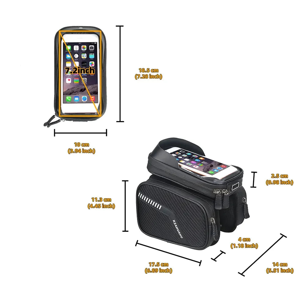 Sacoche cadre vélo avec support téléphone — vue 9