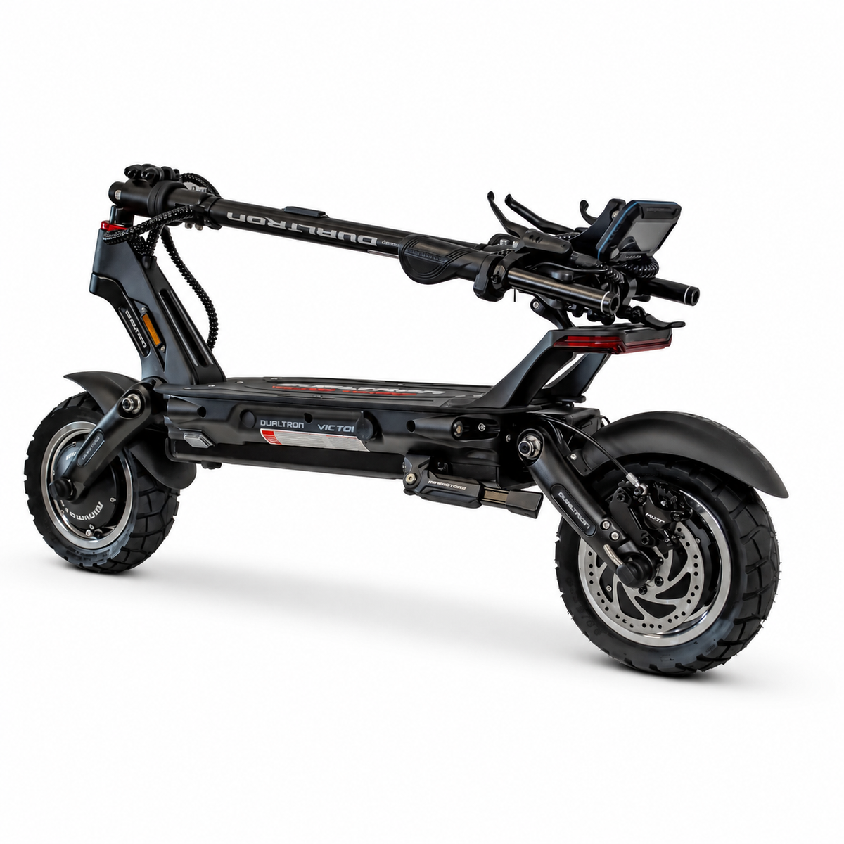 Dualtron Victor Luxury 2.0, vue trois-quarts avant sur fond blanc