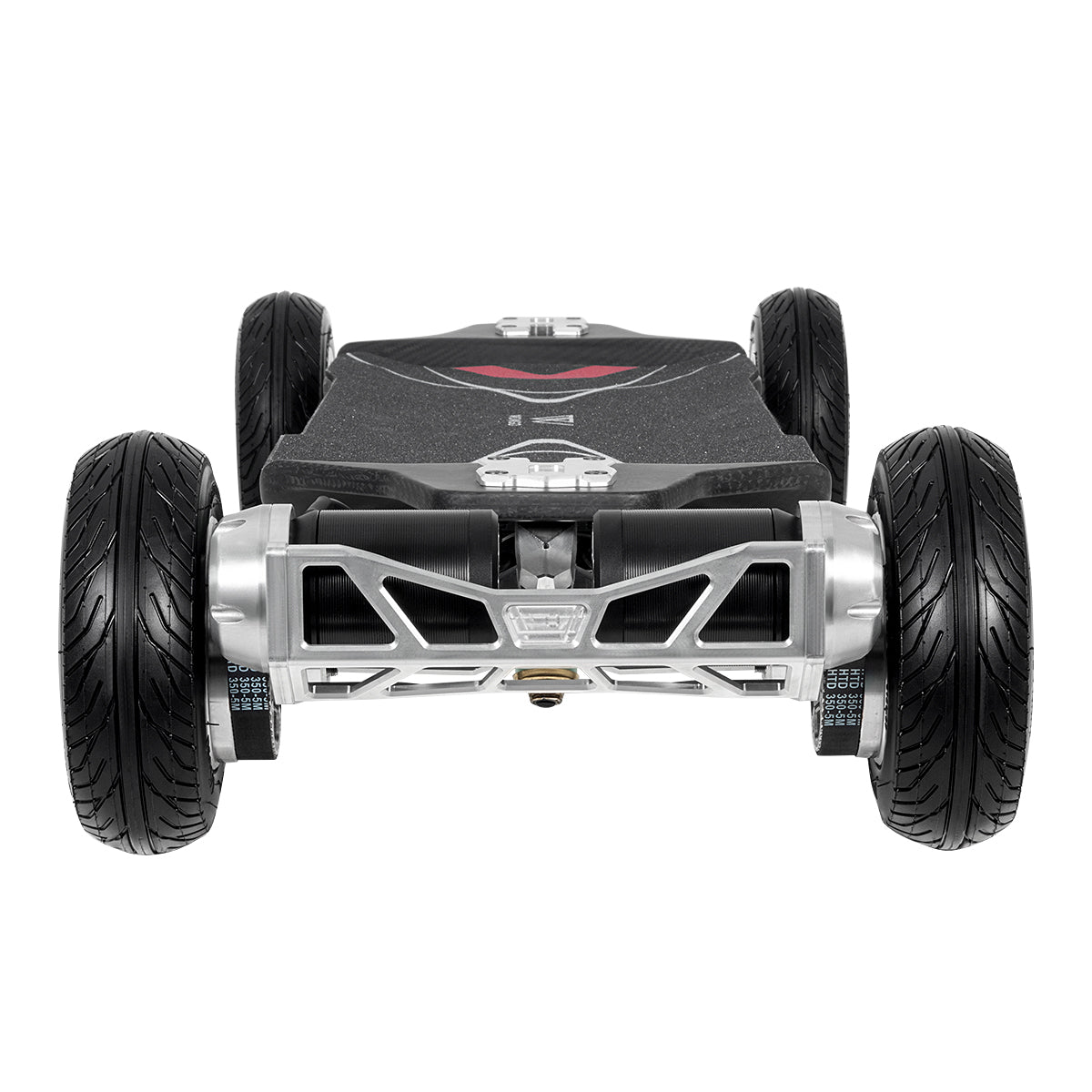 WowGo AT3 — vue trois-quarts sur terrain du skateboard tout-terrain