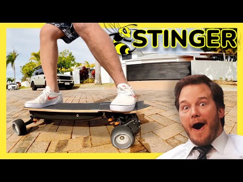 Démonstration et essai du skateboard électrique Tynee Stinger par Scott Davies